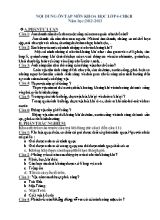 Đề cương ôn tập học kì II môn Khoa học lớp 4 - Năm học 2012-2013